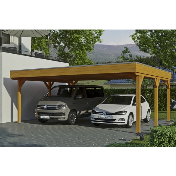 SkanHolz Carport »Grunewald«, BxT: 622 X 554 Cm, Firsthöhe: 255 Cm, Lasiert 1 SkanHolz Carport »Grunewald«, BxT: 622 X 554 Cm, Firsthöhe: 255 Cm, Lasiert