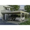 SkanHolz Carport »Grunewald«, BxT: 622 X 796 Cm, Firsthöhe: 255 Cm, Unbehandelt