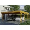SkanHolz Carport »Grunewald«, BxT: 622 X 796 Cm, Firsthöhe: 255 Cm, Lasiert