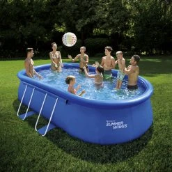 SUMMER WAVES® Pool »Quick Set«, Blau, BxHxL: 305 X 107 X 549 Cm