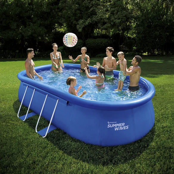 SUMMER WAVES® Pool »Quick Set«, Blau, BxHxL: 305 X 107 X 549 Cm 1 SUMMER WAVES® Pool »Quick Set«, Blau, BxHxL: 305 X 107 X 549 Cm
