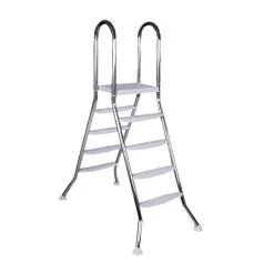 Steinbach Aufstellbeckenleiter, Silberfarben, Für Stahlwandpool, Aufstellpool