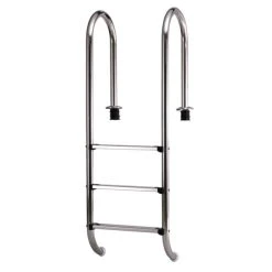 Steinbach Einbaubeckenleiter, Silberfarben, Für Stahlwandpool, Styroporpool