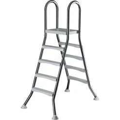 KWAD Pool-Leiter, Silberfarben, Für Freistehende Pools