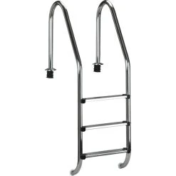 KWAD Pool-Leiter, Silberfarben, Für Komplett Versenkte Pools