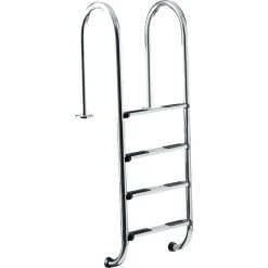 KWAD Pool-Leiter, Silberfarben, Für Komplett Versenkte Pools