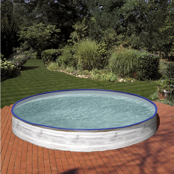 GRE Rundpool, Weiß, ØxH: 300 X 120 Cm 1 GRE Rundpool, Weiß, ØxH: 300 X 120 Cm