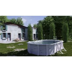 GRE Ovalpool »NORDIC«, Weiß, BxHxL: 375 X 132 X 730 Cm