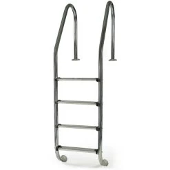 GRE Pool-Leiter, Edelstahlfarben, Für Einbaubecken