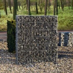 Wilk Gabionenzaun, HxLxT: 140 X 120 X 25 Cm, Stahl, Metallfarben