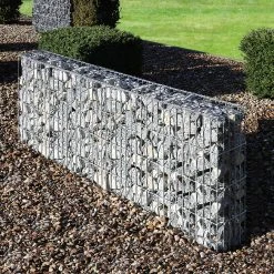 Wilk Gabionenzaun, HxLxT: 80 X 200 X 25 Cm, Stahl, Metallfarben