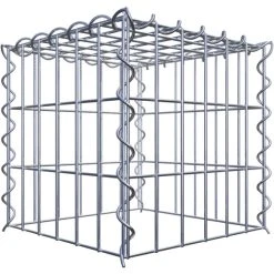 Gabiona Gabione, Silbergrau, Maschenweite 5 Cm X 10 Cm, Spirale