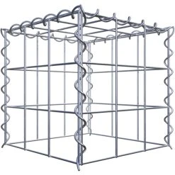 Gabiona Gabione, Silbergrau, Maschenweite 10 Cm X 10 Cm, Spirale