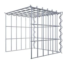 Gabiona Gabione, Silbergrau, Maschenweite 5 Cm X 10 Cm, Spirale