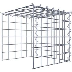 Gabiona Gabione, Silbergrau, Maschenweite 5 Cm X 5 Cm, Spirale