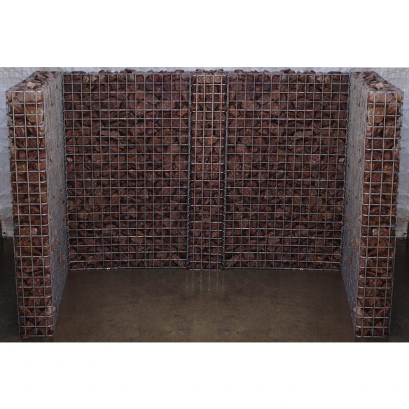 Gabiona Gabionen-Mülltonnenverkleidung, Galvanisch Verzinkter Stahl 1 Gabiona Gabionen-Mülltonnenverkleidung, Galvanisch Verzinkter Stahl