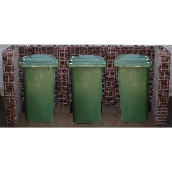 Gabiona Gabionen-Mülltonnenverkleidung, Galvanisch Verzinkter Stahl 1 Gabiona Gabionen-Mülltonnenverkleidung, Galvanisch Verzinkter Stahl