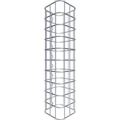 Gabiona Gabionensäule, Silbergrau, Maschenweite 5 Cm X 5 Cm