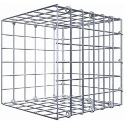 Gabiona Gabione, Silbergrau, Maschenweite 5 Cm X 5 Cm, C-Ring