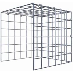 Gabiona Gabione, Silbergrau, Maschenweite 5 Cm X 5 Cm, C-Ring