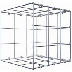 Gabiona Gabione, Silbergrau, Maschenweite 10 Cm X 10 Cm, C-Ring