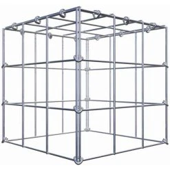 Gabiona Gabione, Silbergrau, Maschenweite 10 Cm X 10 Cm, C-Ring