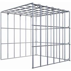 Gabiona Gabione, Silbergrau, Maschenweite 5 Cm X 10 Cm, C-Ring