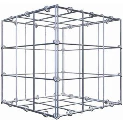 Gabiona Gabione, Silbergrau, Maschenweite 10 Cm X 10 Cm, C-Ring