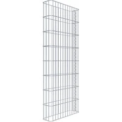 Gabiona Gabionenzaun, Silbergrau, Maschenweite 5 Cm X 20 Cm