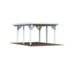 PALMAKO Einzelcarport »Karl«, Außenmaß BxT: 360 X 512 Cm, Weiß