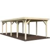 PALMAKO Einzelcarport »Karl«, Außenmaß BxT: 360 X 762 Cm, Natur