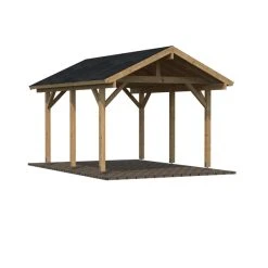 PALMAKO Einzelcarport »Robert«, Außenmaß BxT: 359 X 510 Cm, Braun