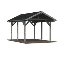PALMAKO Einzelcarport »Robert«, Außenmaß BxT: 359 X 510 Cm, Grau
