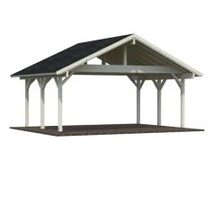 PALMAKO Doppelcarport »Robert«, Außenmaß BxT: 635 X 510 Cm, Natur