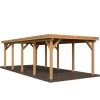 PALMAKO Einzelcarport »Karl«, Außenmaß BxT: 360 X 762 Cm, Braun