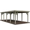 PALMAKO Einzelcarport »Karl«, Außenmaß BxT: 360 X 762 Cm, Grau