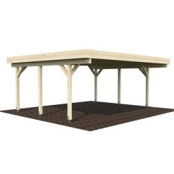 PALMAKO Doppelcarport »Karl«, Außenmaß BxT: 600 X 512 Cm, Farblos
