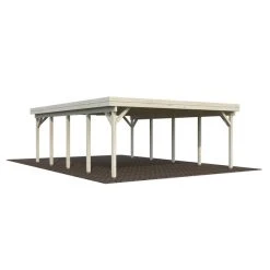 PALMAKO Doppelcarport »Karl«, Außenmaß BxT: 600 X 762 Cm, Natur