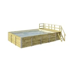 Weka Massivholzpool »595«, Grün/braun, BxHxL: 416 X 116 X 644 Cm