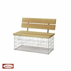 BELLISSA Gabionenbank »Calma«, BxH: 40 X 83 Cm, Stahldraht/Douglasienholz