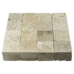 WOHNRAUSCH Pflastersteine »Tosca Cream«, Höhe: 7,5 Cm, Travertin, Beige