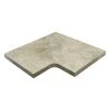 WOHNRAUSCH Beckenrandsteine »Tosca Cream«, LxBxH: 61 X 61 X 3 Cm, Travertin, Beige, 1 Eckstück, Gefast