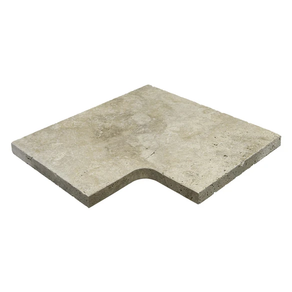 WOHNRAUSCH Beckenrandsteine »Tosca Cream«, LxBxH: 61 X 61 X 3 Cm, Travertin, Beige, 1 Eckstück, Gefast 1 WOHNRAUSCH Beckenrandsteine »Tosca Cream«, LxBxH: 61 X 61 X 3 Cm, Travertin, Beige, 1 Eckstück, Gefast