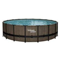 SUMMER WAVES® Pool »Elite«, Holzoptik, ØxH: 549 X 132 Cm