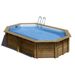 GRE Echtholzpool »Safran 2«, Braun, BxHxL: 395 X 133 X 620 Cm