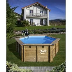 GRE Echtholzpool »Vanille 2«, Braun, ØxH: 400 X 119 Cm