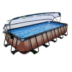 EXIT TOYS Pool »Wood Pools«, Breite: 320 Cm, 12600 L, Braun