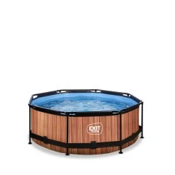 EXIT TOYS Pool »Wood Pools«, Ø: 244 Cm, 2780 L, Braun