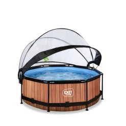 EXIT TOYS Pool »Wood Pools«, Ø: 264 Cm, 2780 L, Braun