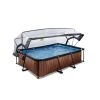EXIT TOYS Pool »Wood Pools«, Breite: 210 Cm, 1800 L, Braun
